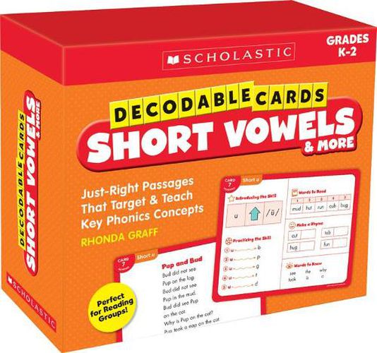Cover image for Decodable Cards: Short Vowels & More