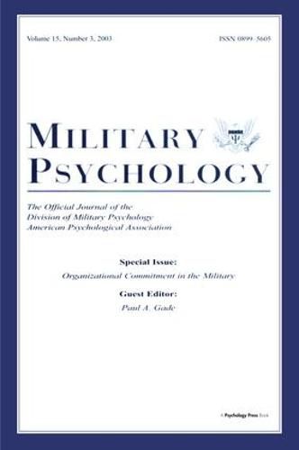 Cover image for Organizational Commitment in the Military: A Special Issue of military Psychology