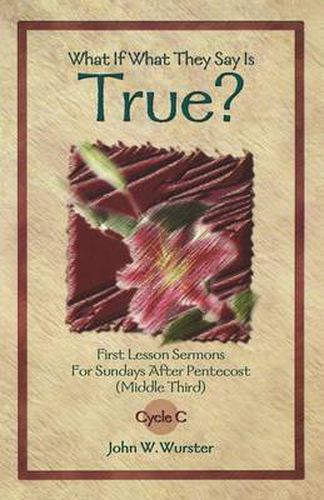 Cover image for What If What They Say Is True?: First Lesson Sermons for Sundays After Pentecost (Middle Third) Cycle C