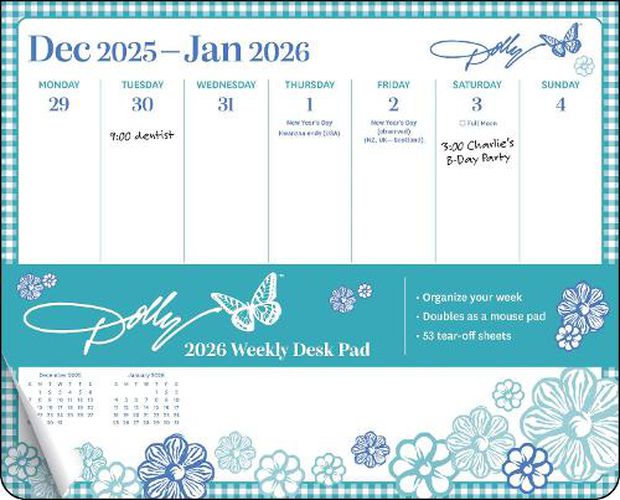 Cover image for Dolly Parton 2026 Weekly Desk Pad Calendar