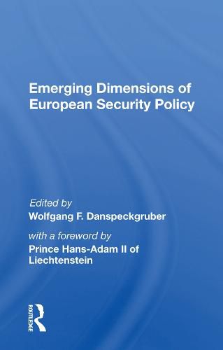 Cover image for Emerging Dimensions of European Security Policy