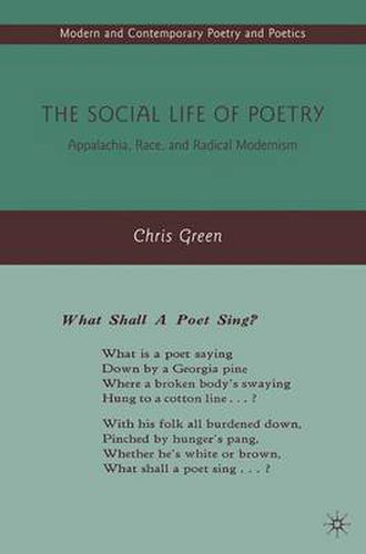 Cover image for The Social Life of Poetry: Appalachia, Race, and Radical Modernism