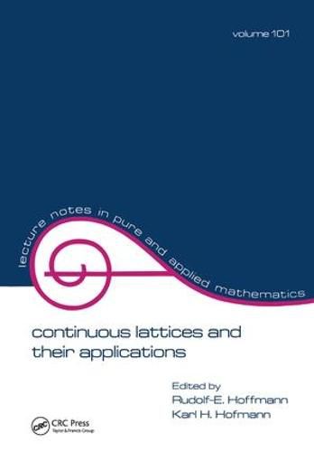 Cover image for Continuous Lattices and Their Applications