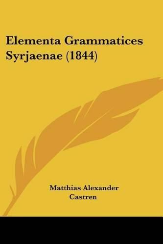 Cover image for Elementa Grammatices Syrjaenae (1844)