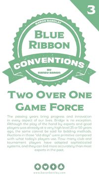 Cover image for Blue Ribbon Conventions: Two Over One Game Force