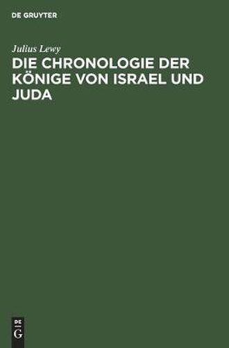 Cover image for Die Chronologie der Koenige von Israel und Juda