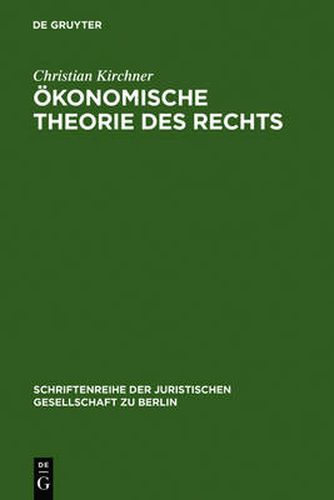 Cover image for OEkonomische Theorie des Rechts