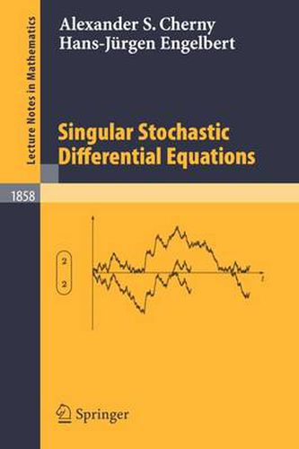 Cover image for Singular Stochastic Differential Equations