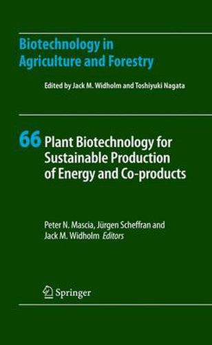 Cover image for Plant Biotechnology for Sustainable Production of Energy and Co-products