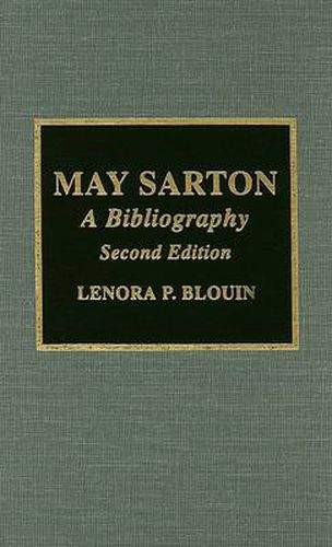 May Sarton: A Revised Bibliography