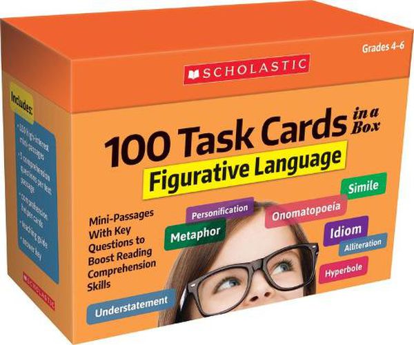 Cover image for 100 Task Cards in a Box: Figurative Language