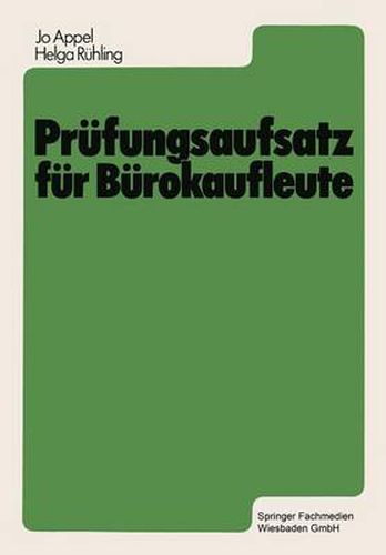 Cover image for Prufungsaufsatz fur Burokaufleute