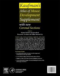 Cover image for Kaufman's Atlas of Mouse Development Supplement: With Coronal Sections