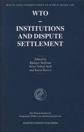 Cover image for WTO - Institutions and Dispute Settlement