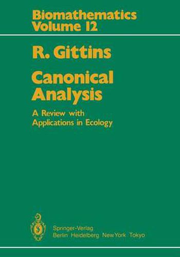 Cover image for Canonical Analysis: A Review with Applications in Ecology