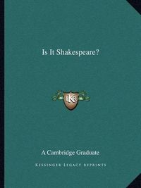 Cover image for Is It Shakespeare?