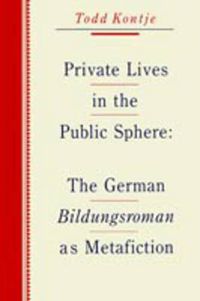 Cover image for Private Lives in the Public Sphere: The German Bildungsroman as Metafiction