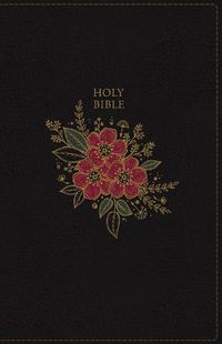 Cover image for KJV Holy Bible, Super Giant Print Reference Bible, Deluxe Black Floral Leathersoft, Thumb Indexed, 43,000 Cross References, Red Letter, Comfort Print: King James Version