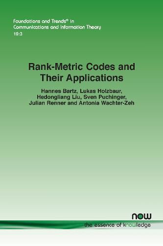 Cover image for Rank-Metric Codes and Their Applications