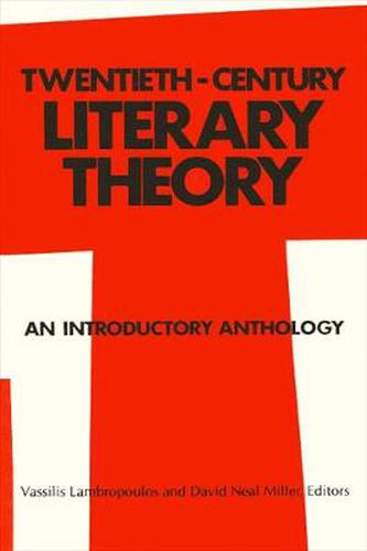 Cover image for Twentieth-Century Literary Theory: An Introductory Anthology