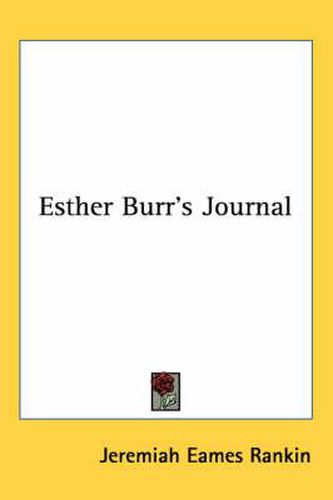 Cover image for Esther Burr's Journal