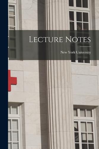 Cover image for Lecture Notes