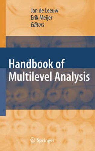 Cover image for Handbook of  Multilevel Analysis