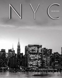 Cover image for NYC united Nations city skyline Adult child Coloring Book limited edition