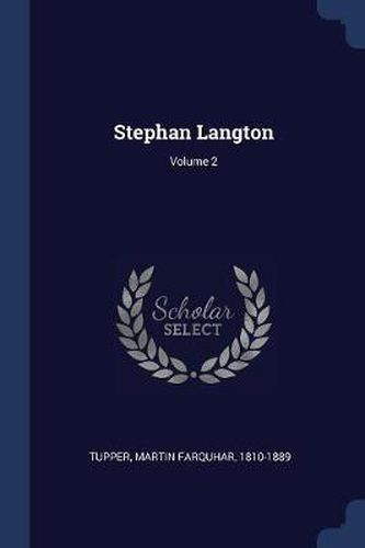 Cover image for Stephan Langton; Volume 2