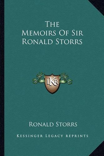 The Memoirs of Sir Ronald Storrs