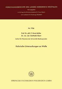 Cover image for Kalorische Untersuchungen an Wolle