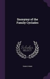 Cover image for Snonymy of the Family Cyclades