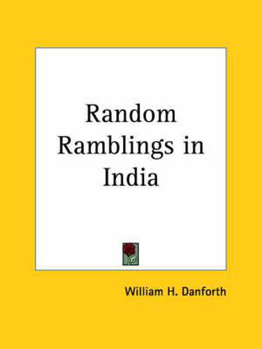 Cover image for Random Ramblings in India (1928)