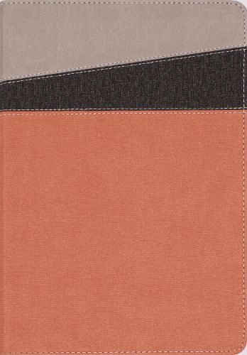 NIV Application Bible, Leathersoft, Coral/Gray, Red Letter, Thumb Indexed, Comfort Print