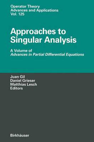 Approaches to Singular Analysis: A Volume of Advances in Partial Differential Equations