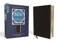 Cover image for NIV Study Bible, Fully Revised Edition, Large Print, Bonded Leather, Black, Red Letter, Comfort Print