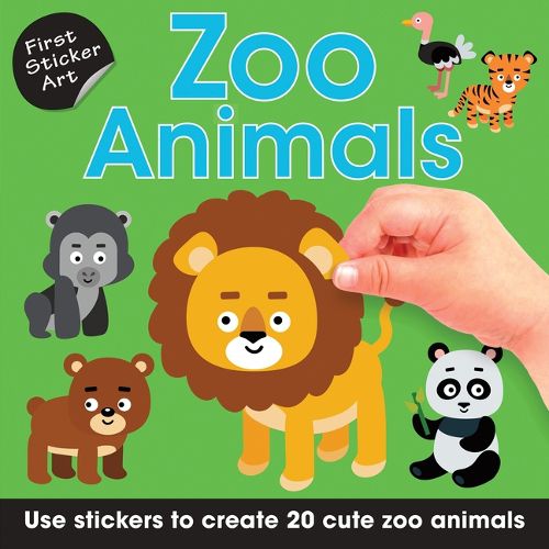 Cover image for First Sticker Art: Zoo Animals: Use Stickers to Create 20 Cute Zoo Animals