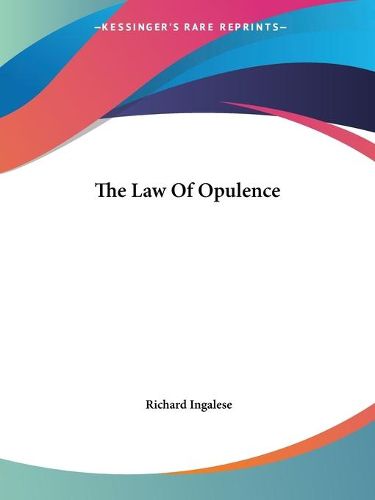 Cover image for The Law of Opulence