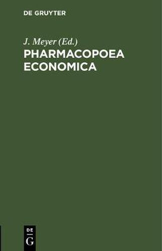 Cover image for Pharmacopoea economica