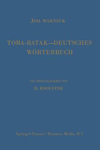 Cover image for Toba-Batak-Deutsches Woerterbuch