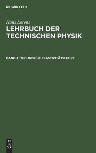 Cover image for Technische Elastizitatslehre