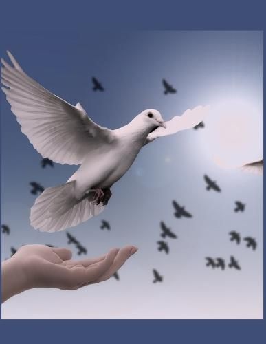 Cover image for The Dove Christian Inspirational Notebook: 100 Pages 8.5 X 11 Wide Ruled Line Paper