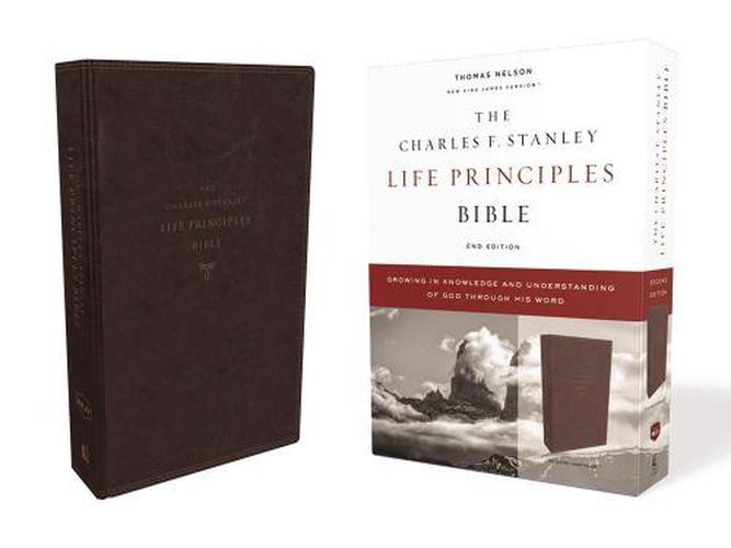 The NKJV, Charles F. Stanley Life Principles Bible, 2nd Edition, Leathersoft, Burgundy, Comfort Print: Growing in Knowledge and Understanding of God Through His Word