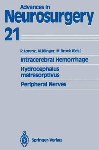 Cover image for Intracerebral Hemorrhage Hydrocephalus malresorptivus Peripheral Nerves