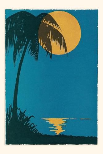 Cover image for Vintage Journal Sunset over Ocean with Palm Tree