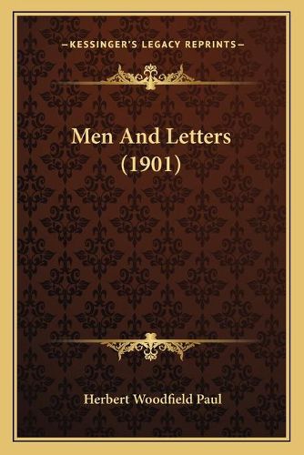 Cover image for Men and Letters (1901)