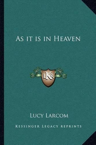 Cover image for As It Is in Heaven