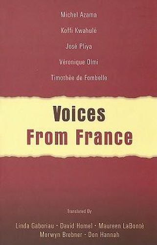 Voices from France: Five French Plays in Translation