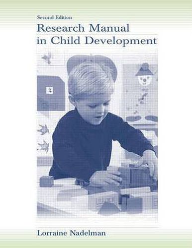 Cover image for Research Manual in Child Development
