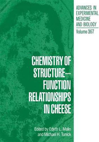 Cover image for Chemistry of Structure-Function Relationships in Cheese